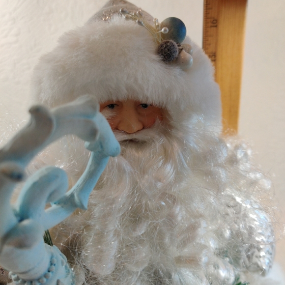 Vintage Dan Dee Silver Robed Christmas Holiday Santa Claus & Winter Staff 1980s - Picture 12 of 13
